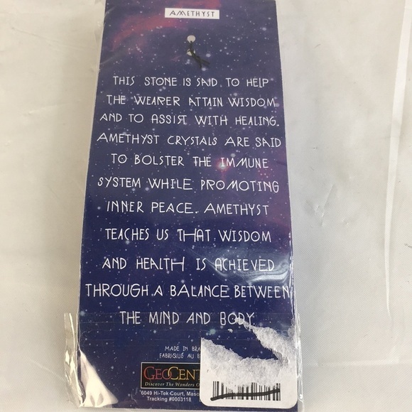 Free people amethyst crystal quartz key chain new - Picture 5 of 5